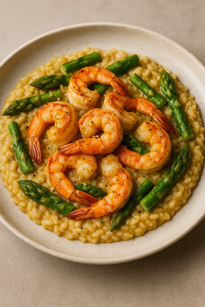  Creamy Prawn & Asparagus Risotto