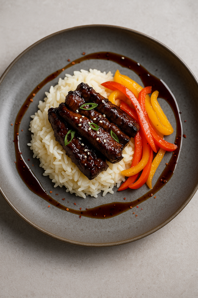 Honey Soy Glazed Beef Strips